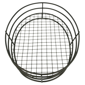 Cesta Oval en Aço Preto 280x205x57mm (1 Ud)