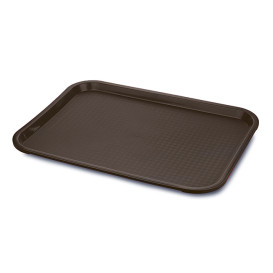 Bandeja Plastico Rigido Marrom 27,5x35.5cm (24 Uds)