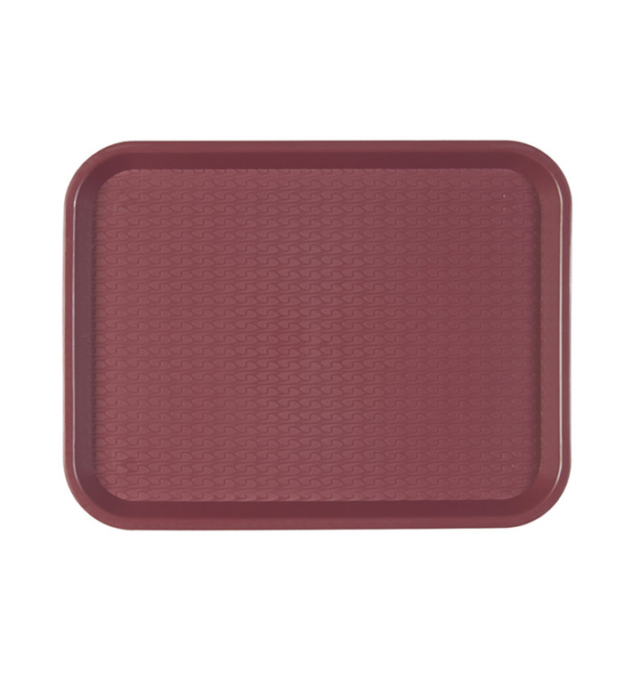 Bandeja Plastico Rigido Bordeaux 30,5x41,4cm (1 Uds)