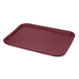 Bandeja Plastico Rigido Bordeaux 30,5x41,4cm (1 Uds)