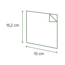 Saqueta Antigordura Aberta 2L Branco 15x15.2cm (100 Uds)