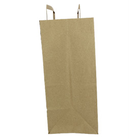 Sacos de Papel Kraft de Alça plana 80g/m² 32+16x35cm (250 Uds)