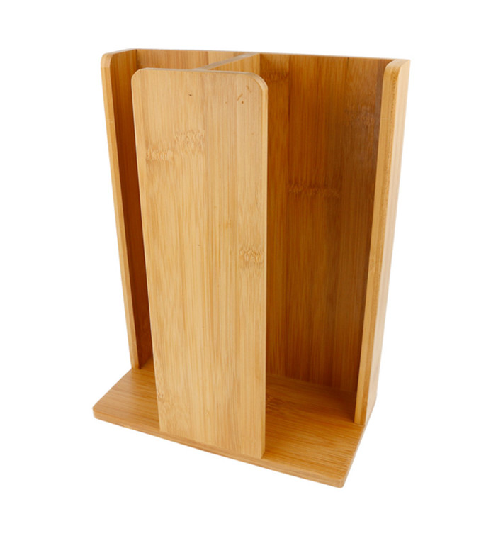 Organizador de Copo e Tampa de Bambu 23x12x30cm (8 Uds)