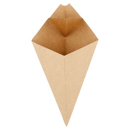 Cone de Papel Kraft 19,5cm 100g (500 Uds)