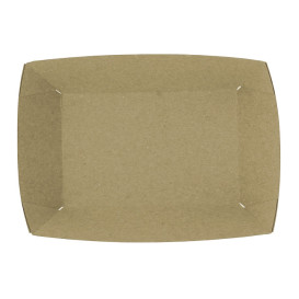 Barqueta Cartolina Kraft-Kraft 11x7x3,5cm 300ml (25 Uds)