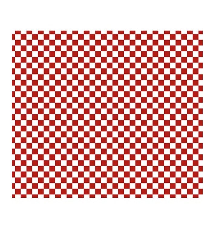 Papel Anti-Gordura “Vichy” Vermelho 31x35 cm (1000 Uds)