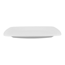 Prato Quadrado Cana-de-açúcar Branco 25cm (500 Uds)