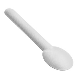 Colher em Cana-de-Açúcar Branco 16cm (1.000 Uds)