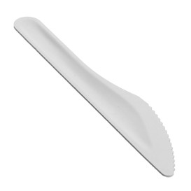 Faca em Cana-de-Açúcar Branco 16cm (1.000 Uds)