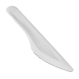 Faca em Cana-de-Açúcar Branco 16cm (1.000 Uds)