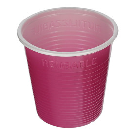 Copo de Plástico PS Bicolor Fuchsia 230 ml (30 Uds)