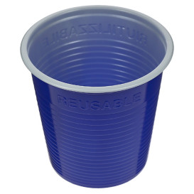 Copo Reutilizável Econômico PS Bicolor Azul 230ml (420 Uds)