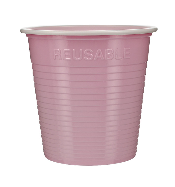 Copo Reutilizável Econômico PS Bicolor Rosa 230ml (420 Uds)