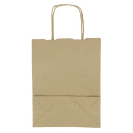 Saco Papel Kraft Marrom Asas 100g/m² 18x8x24cm (450 Uds)