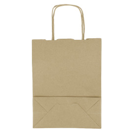 Saco Papel Kraft Marrom Asas 100g/m² 18x8x24cm (25 Uds)