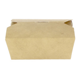 Caixa TakeAway Pequeno Kraft 10,7x8,65x4,5cm 400ml (400 Uds)