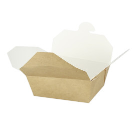 Caixa TakeAway Pequeno Kraft 10,7x8,65x4,5cm 400ml (400 Uds)