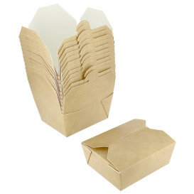 Caixa TakeAway Pequeno Kraft 10,7x8,65x4,5cm 400ml (50 Uds)