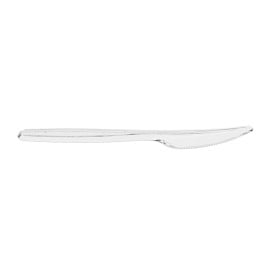 Faca de plástico PS Reutilizável Transparente 18cm (20 Uds)