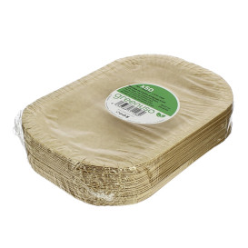 Bandeja de Cartão Anti-Gordura Kraft 15x23cm 245g/m² (50 Uds)