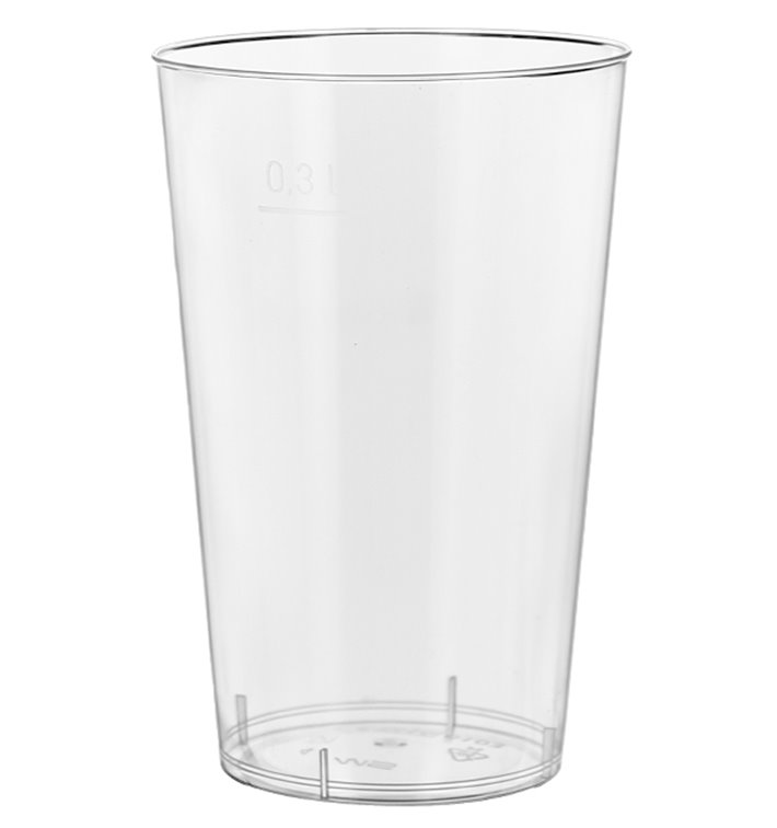 Copo Plastico Cristal Transparente PS 300ml (500 Uds)