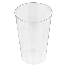 Copo Plastico Cristal Transparente PS 300ml (500 Uds)