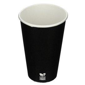 Copo de Cartão Plastic Free 12 Oz/360ml Preto Ø8,0cm (1.000 Uds)