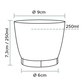 Copo Plastico Cristal Cool Cup PS 250ml (25 Uds)