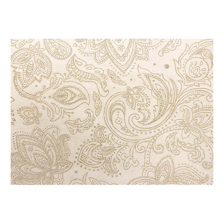 Toalha Não Tecido 120x120cm "Mandala" Creme 50g/m² (150 Uds)