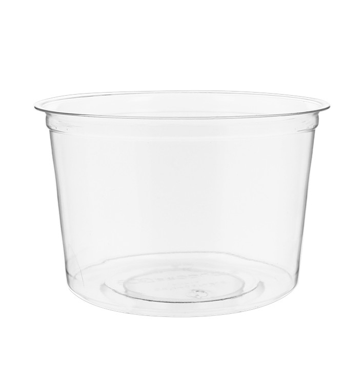 Embalagem Compostáveis PLA Transparente 470ml (500 Uds)