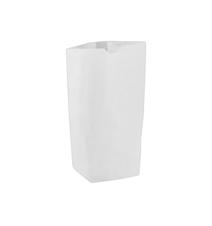 Saco de Papel Cilíndrico com Base Hexagonal Branco 17x22cm (1000 Uds)