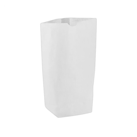 Saco de Papel Cilíndrico com Base Hexagonal Branco 17x22cm (1000 Uds)