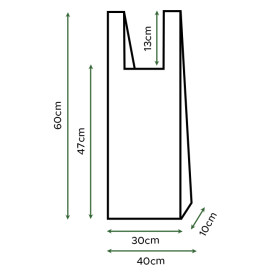 Saco com Alça de pão Translúcida 30x60cm 14µm (2.000 Uds)