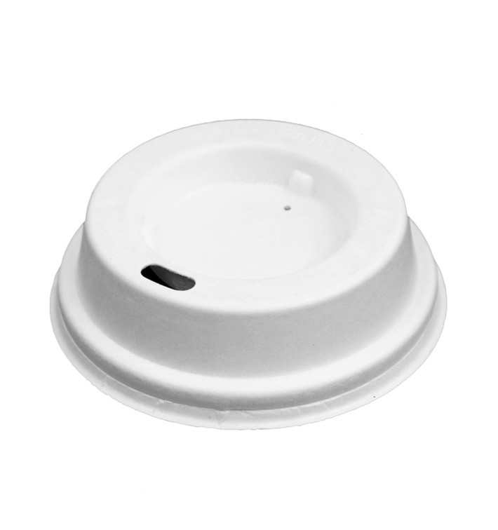 Tampa com Furo de Fibra Moldada Branco Ø7,0cm (60 Uds)