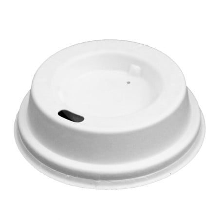 Tampa com Furo de Fibra Moldada Branco Ø7,0cm (60 Uds)