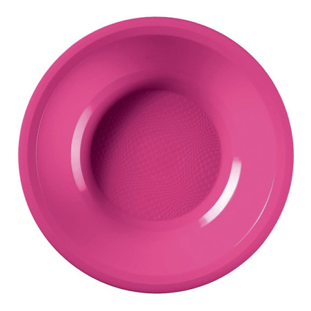 Prato Duro Reutilizável Fucsia "Round" PP Ø19,5cm (50 Uds)