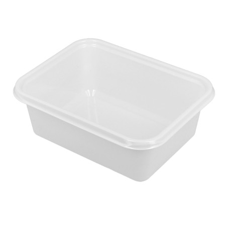 Embalagem Plastico PS Branco 127x91x42mm 300ml (100 Uds)