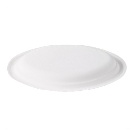 Bandeja Cana-de-açúcar Bagaço Branco 25,4x17,5 cm (500 Uds)