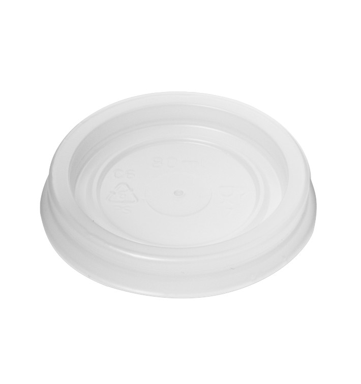 Tampa de Plastico PS Copo 80/100ml Ø5,7cm (2400 Uds)