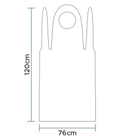 Avental Polietileno Block 76x120cm 40 Micron Azul (500 Uds)