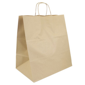 Saco Papel Kraft Asas 120g/m² 36x24x39cm (50 Uds)