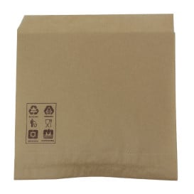 Saqueta  Papel Antigordura Aberta 2L Kraft 15x15cm (250 Uds)