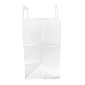 Saco Papel Branco Asas 70g/m² 32+22x26cm (50 Uds)