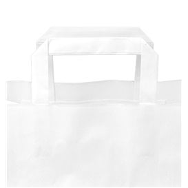 Saco Papel Branco Asas 70g/m² 32+22x26cm (50 Uds)