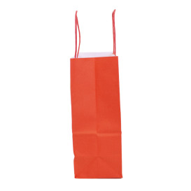 Saco Papel Kraft Vermelho com Asas 100g/m² 22+9x23cm (250 Uds)