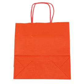 Saco Papel Kraft Vermelho com Asas 100g/m² 22+9x23cm (250 Uds)