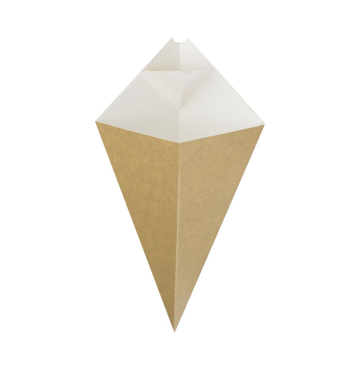 Cone de Carton Kraft 270mm 250g (200 Uds)