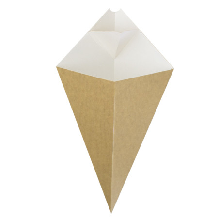 Cone de Carton Kraft 270mm 250g (200 Uds)