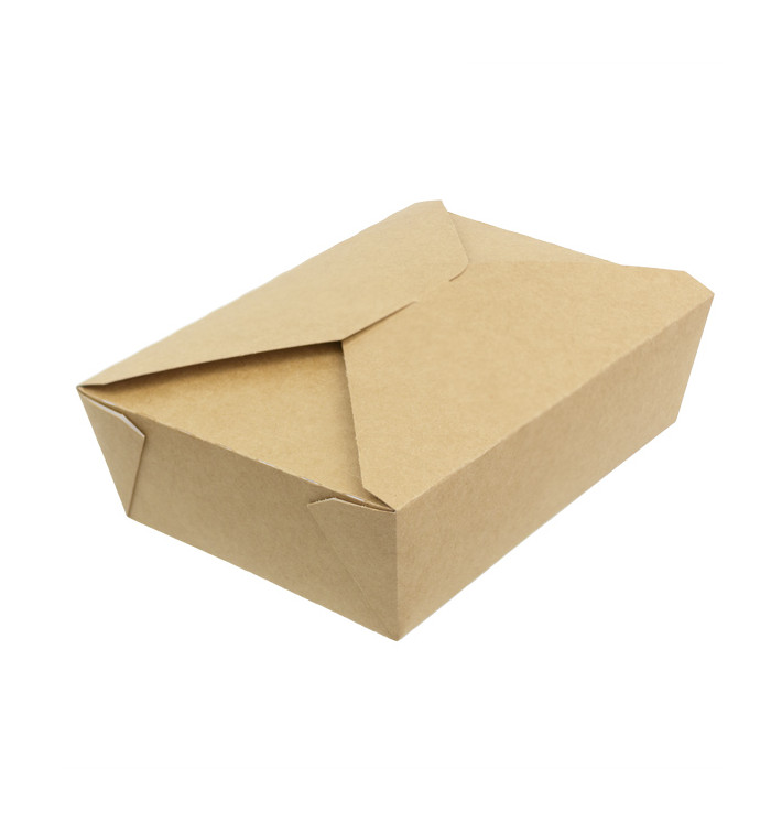 Caixa TakeAway Kraft 19,7x14x6,5cm 1800ml (25 Uds)