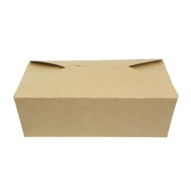 Caixa TakeAway Kraft 19,7x14x6,5cm 1800ml (25 Uds)